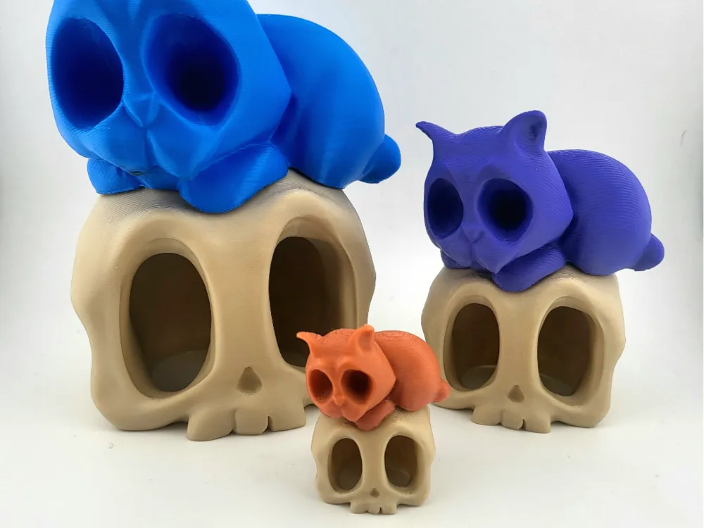 kawaii cat skull sweet cute