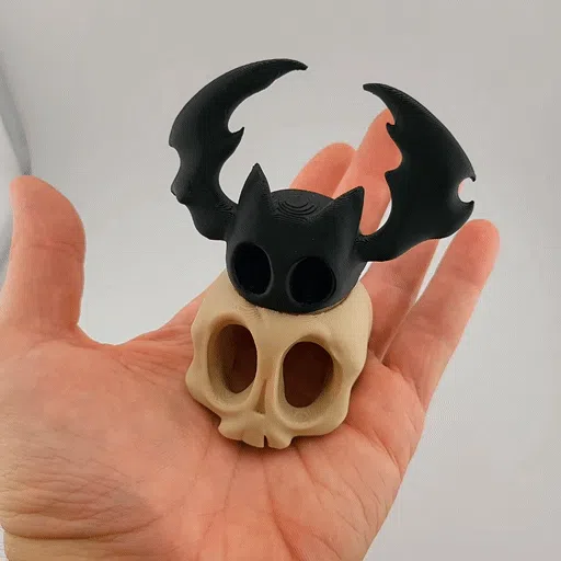 kawaii skull and bat cute thumbnail 2