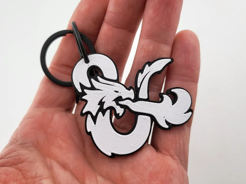Dungeons & Dragons keychain logo emblem