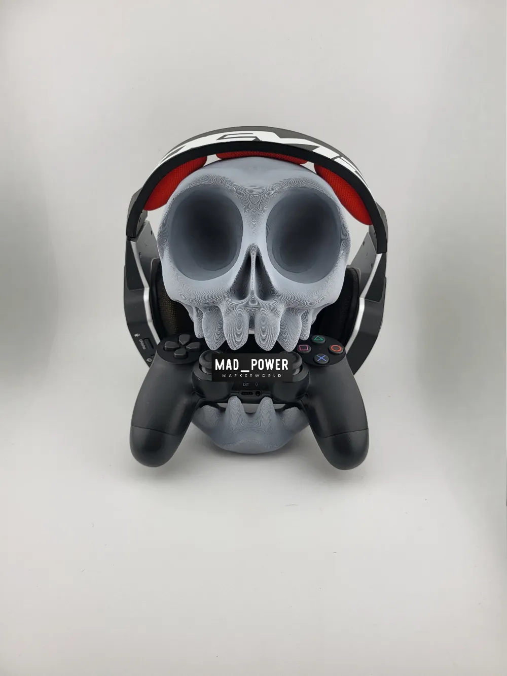 Stand controller ps5 ps4 wall desk headphone skull thumbnail 3