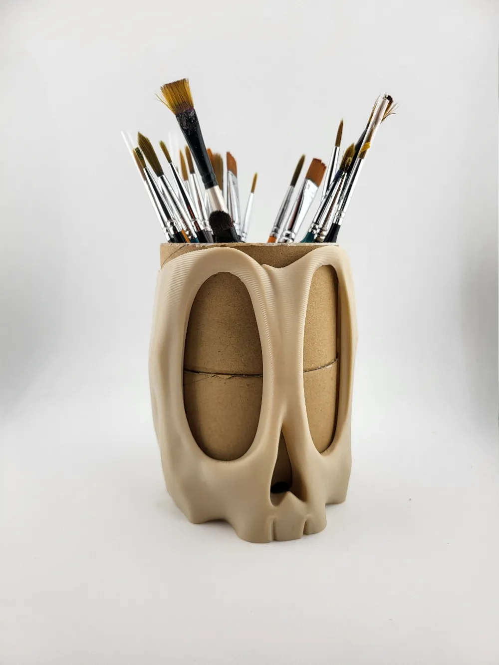 Spools recycling pen brush tool holder Cardboard thumbnail 4
