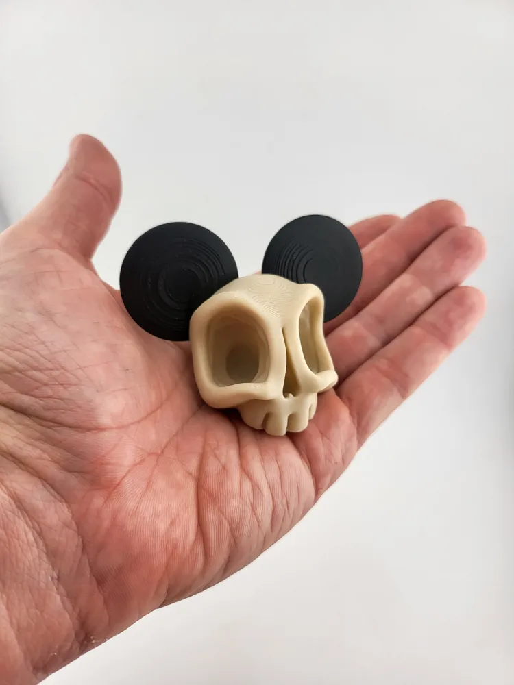 kawaii skull mickey mouse kaws style thumbnail 2