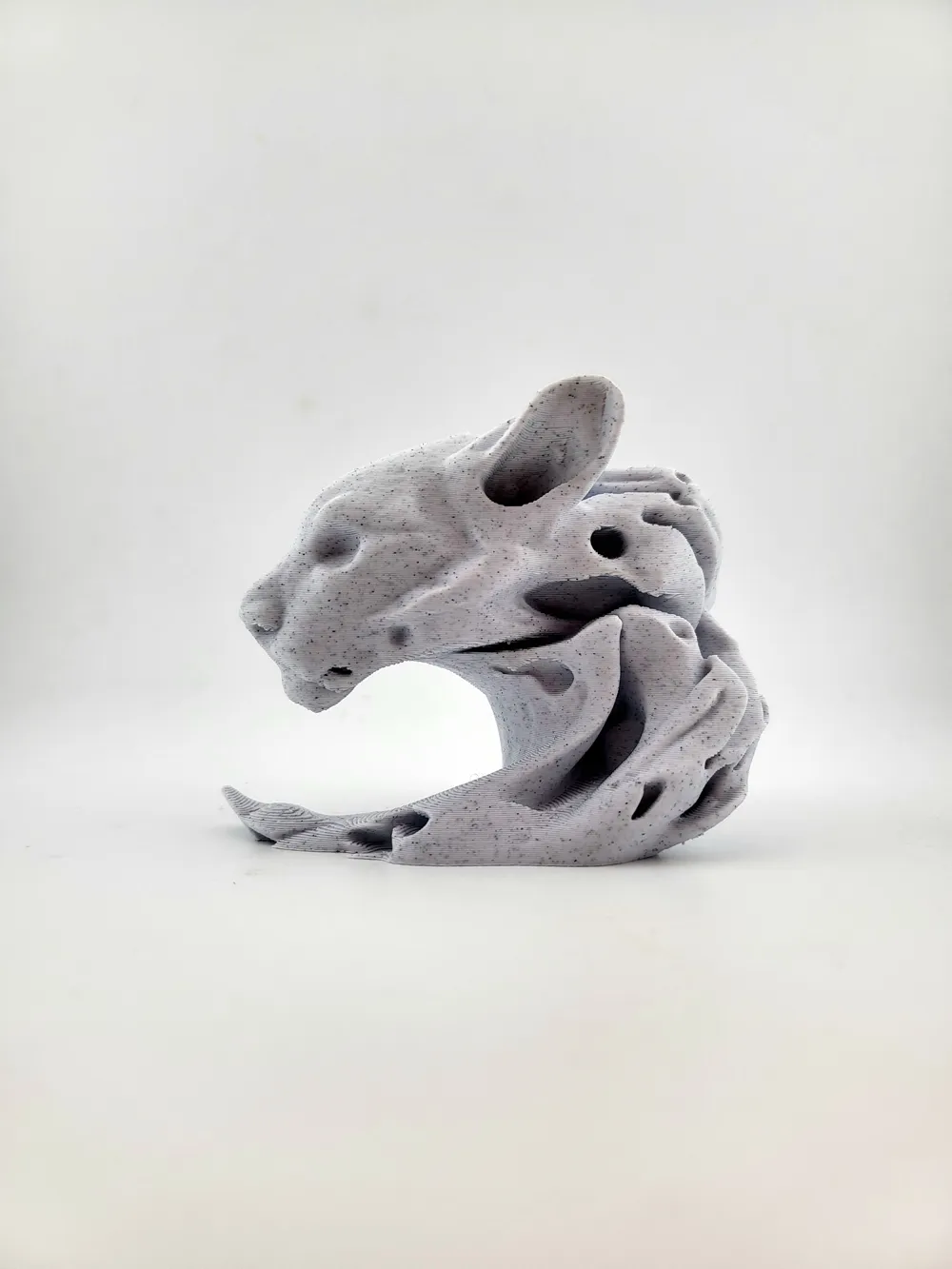 tiger cat sculpture stone or wood thumbnail 2