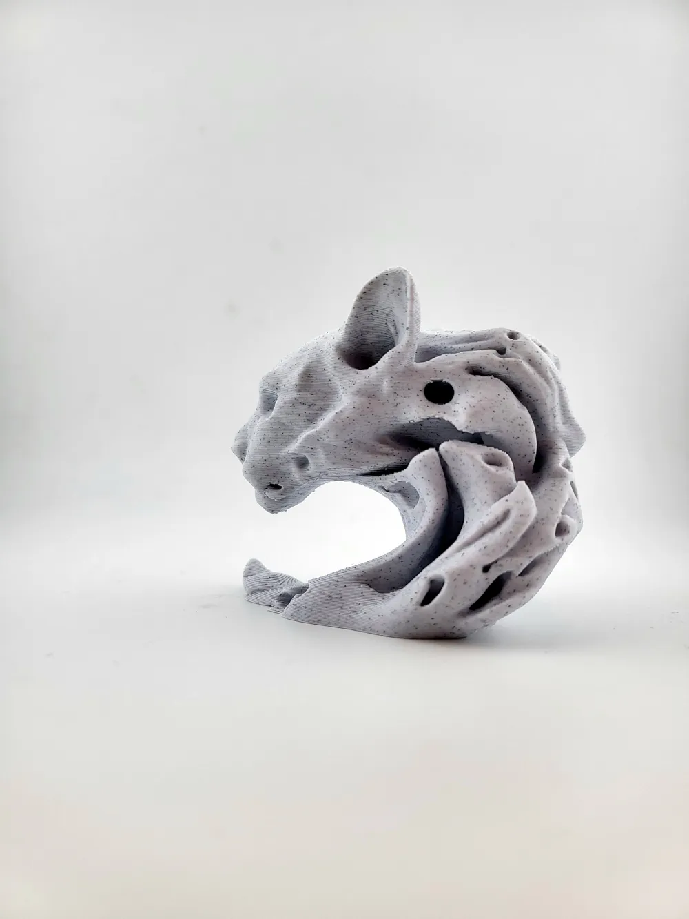 tiger cat sculpture stone or wood thumbnail 3