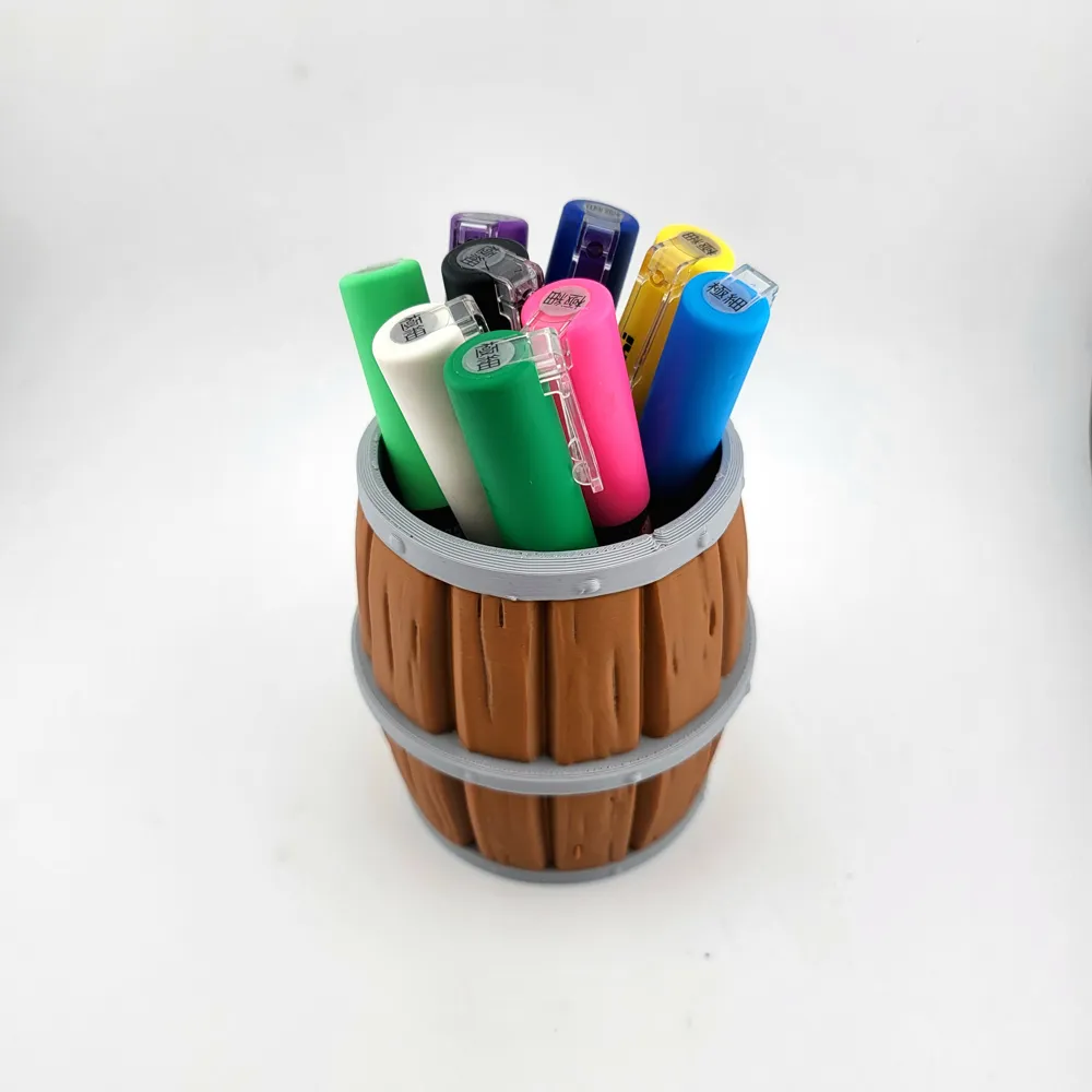 pen and brush holder and tools rum barrel thumbnail 4