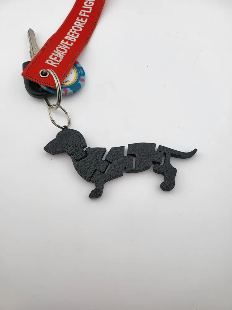 dachshund key ring flexi thumbnail 2