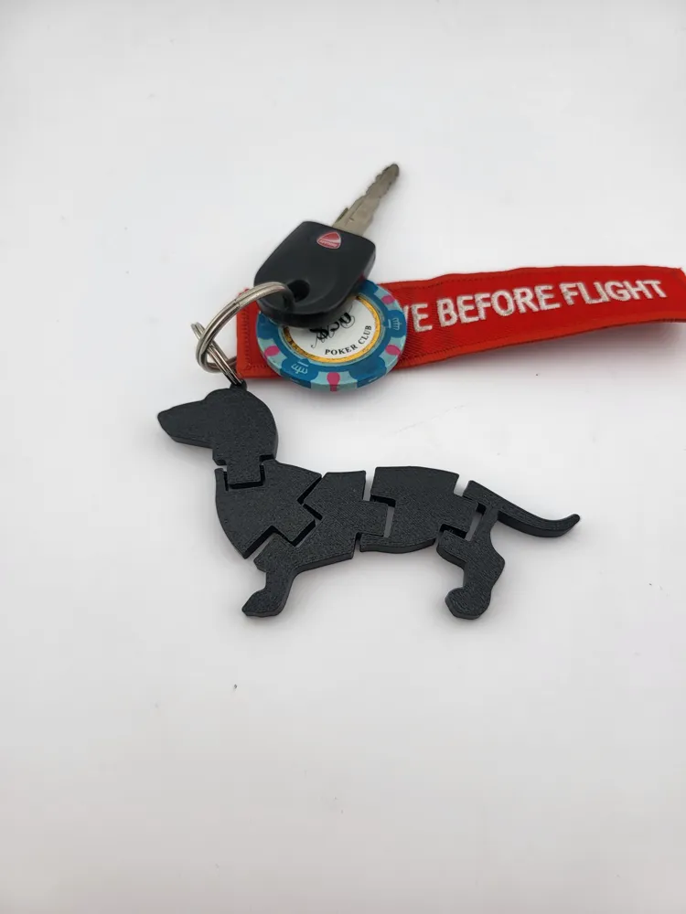 dachshund key ring flexi thumbnail 3