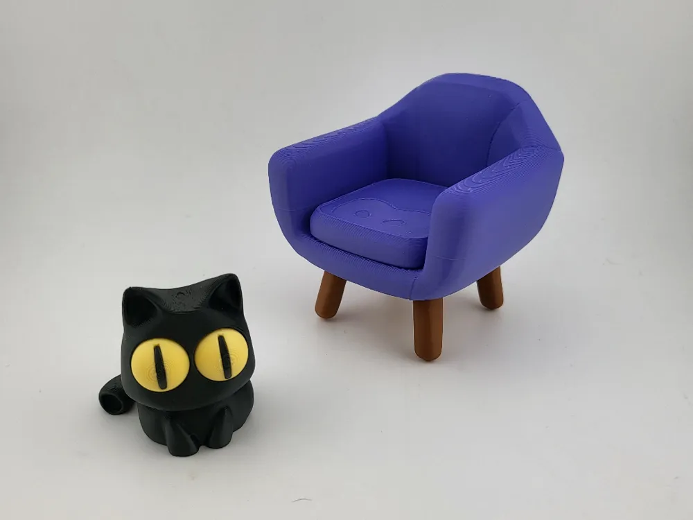 Cat on chair hypnotic NO AMS v3 decoration desk