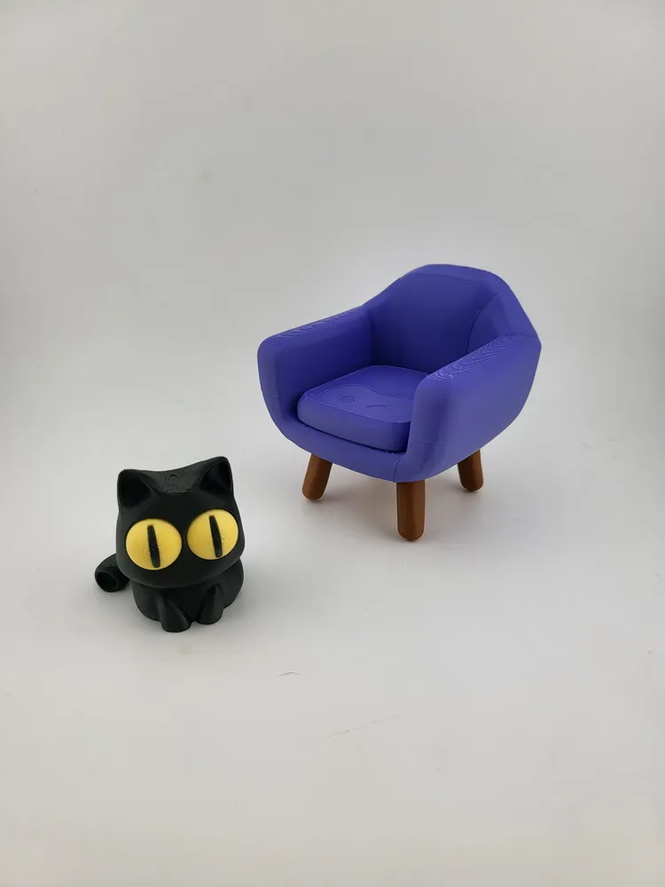 Cat on chair hypnotic NO AMS v3 decoration desk thumbnail 3