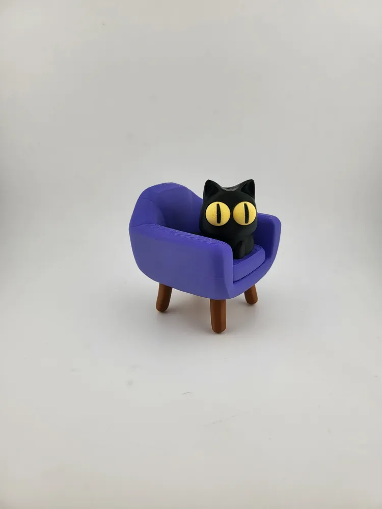 Cat on chair hypnotic NO AMS v3 decoration desk thumbnail 4