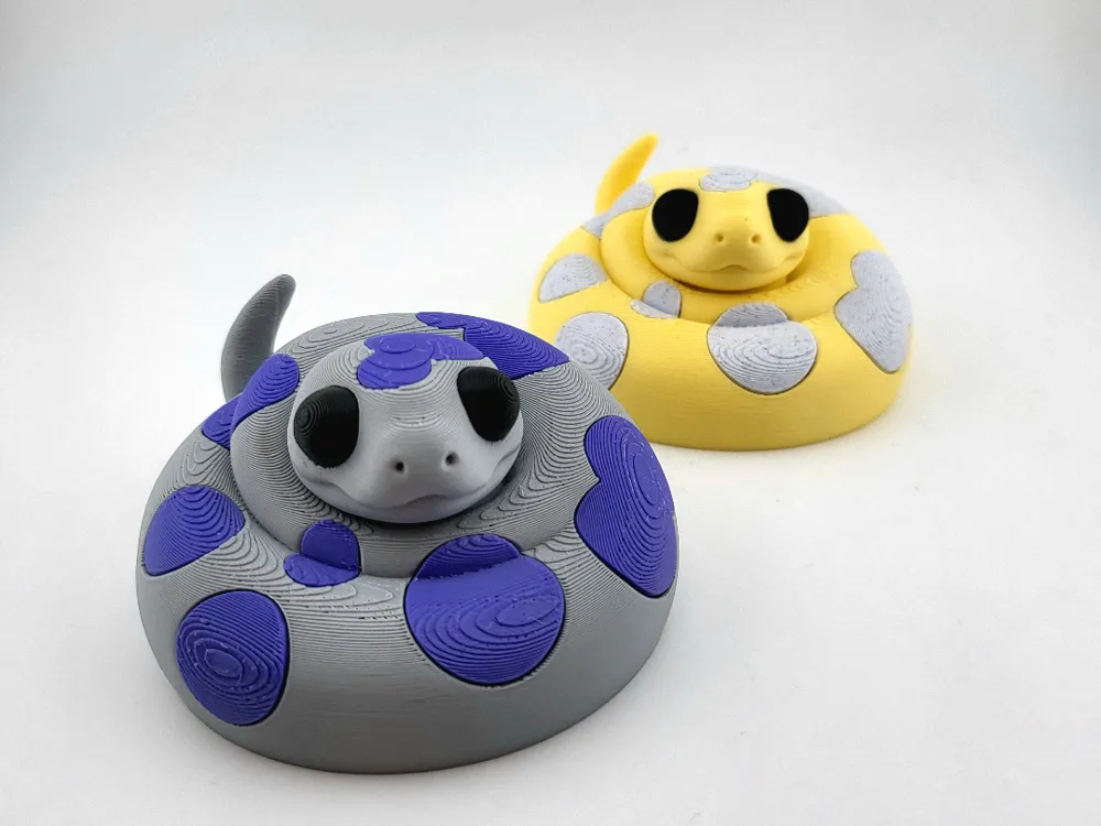 Kawaii Snake 3D Model with Customizable NO AMS