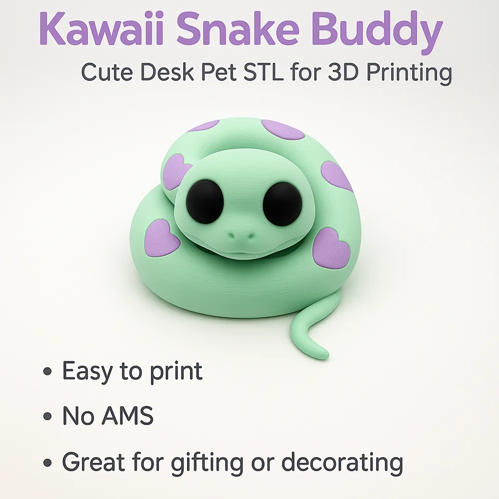 Kawaii Snake mothers day – Cute Desk Pet NO AMS thumbnail 2