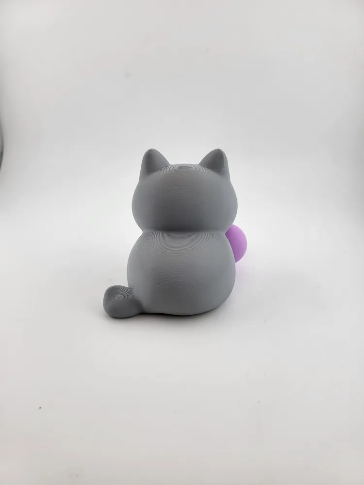 Kawaii Cat Hugging Hearts Cute Gift for Cat Lovers thumbnail 2