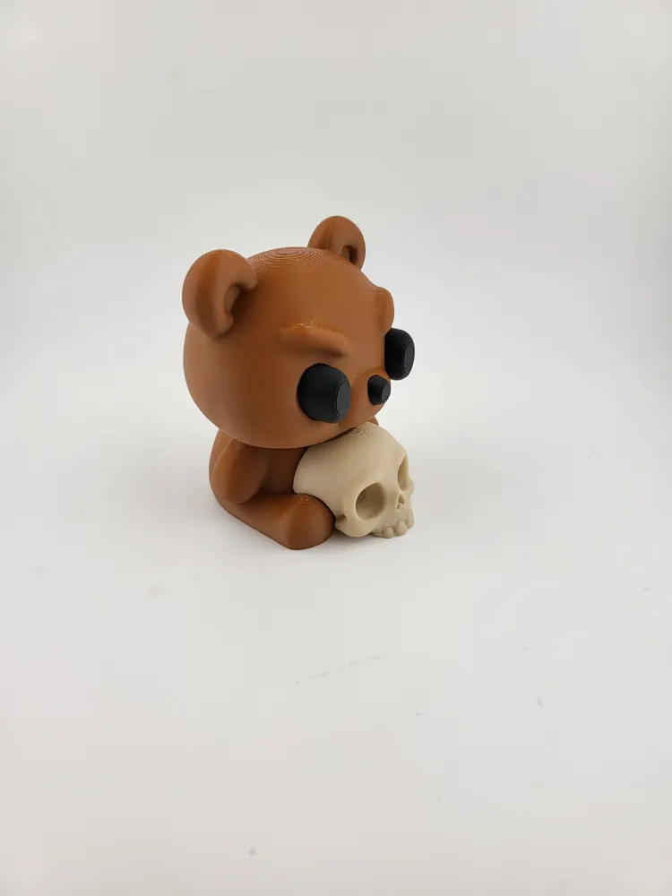 Angry Bear with Skull Kawaii for Halloween Gothic thumbnail 3