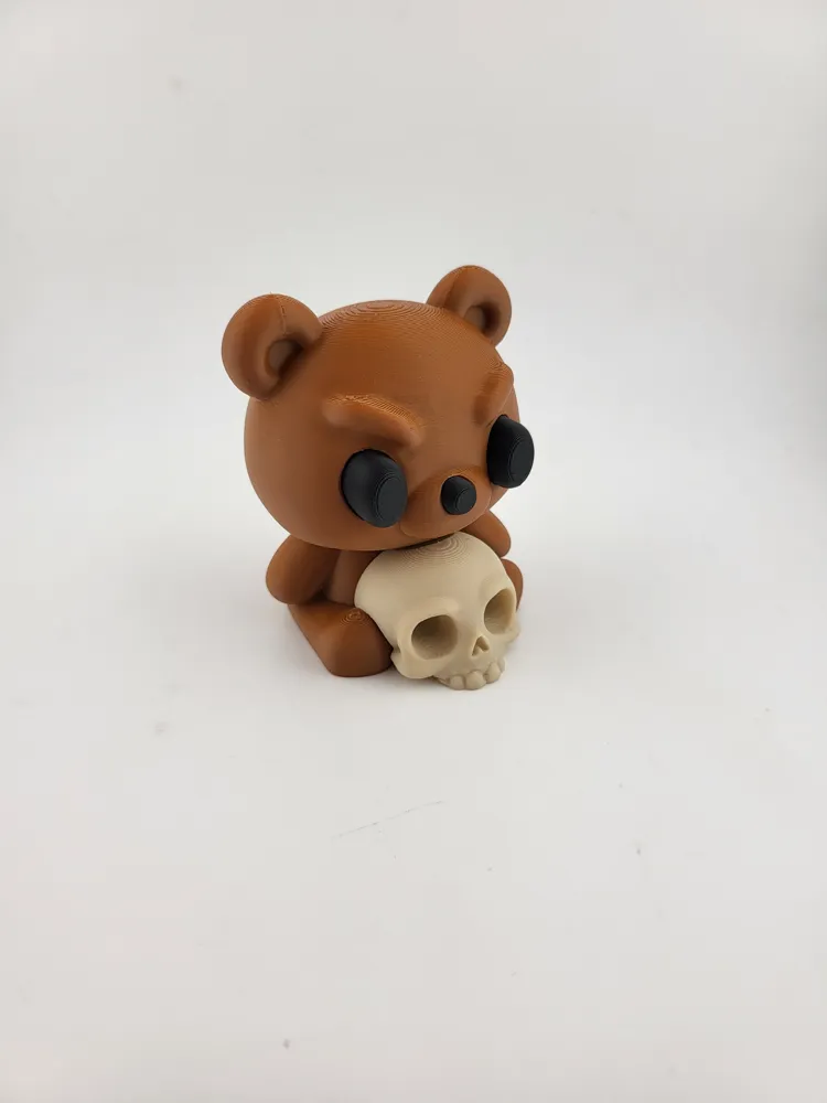 Angry Bear with Skull Kawaii for Halloween Gothic thumbnail 4