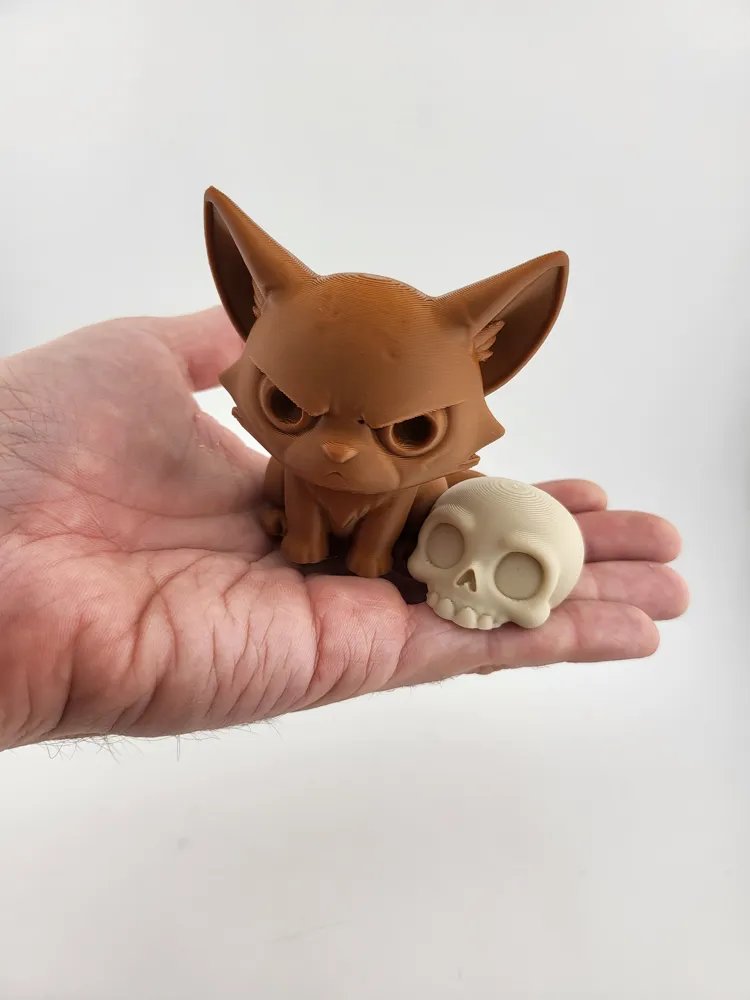 Angry Kawaii Fox & Cute Skull toy Miniatures thumbnail 3
