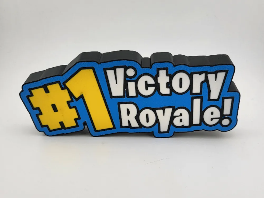 Victory Royale Light Sign Fortnite Style 3D Print
