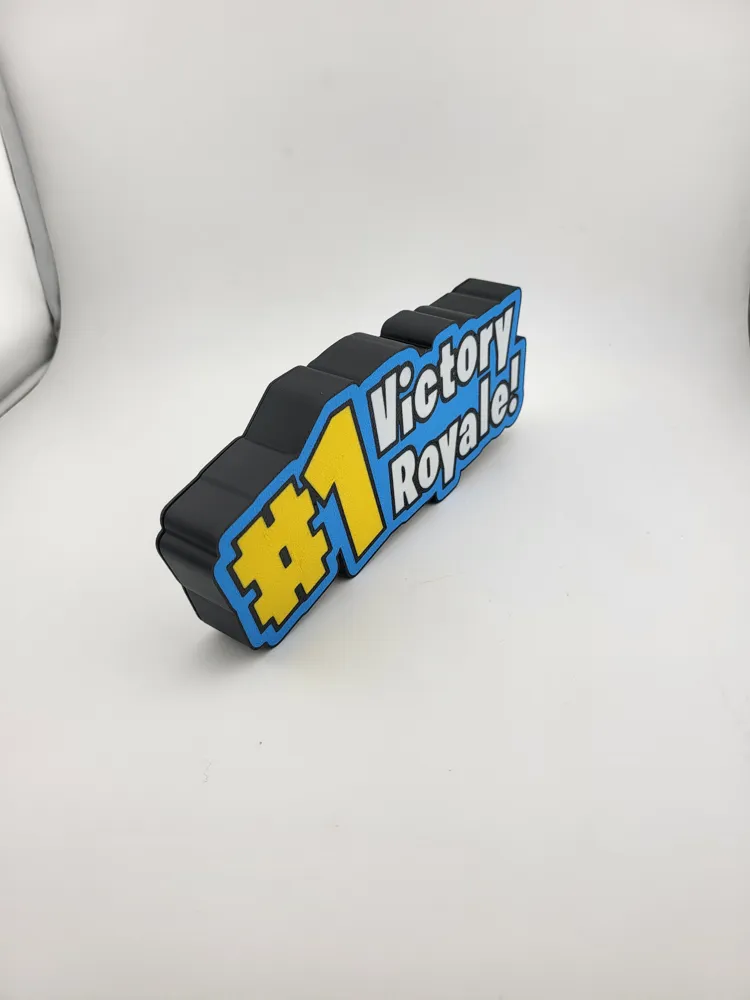 Victory Royale Light Sign Fortnite Style 3D Print thumbnail 3
