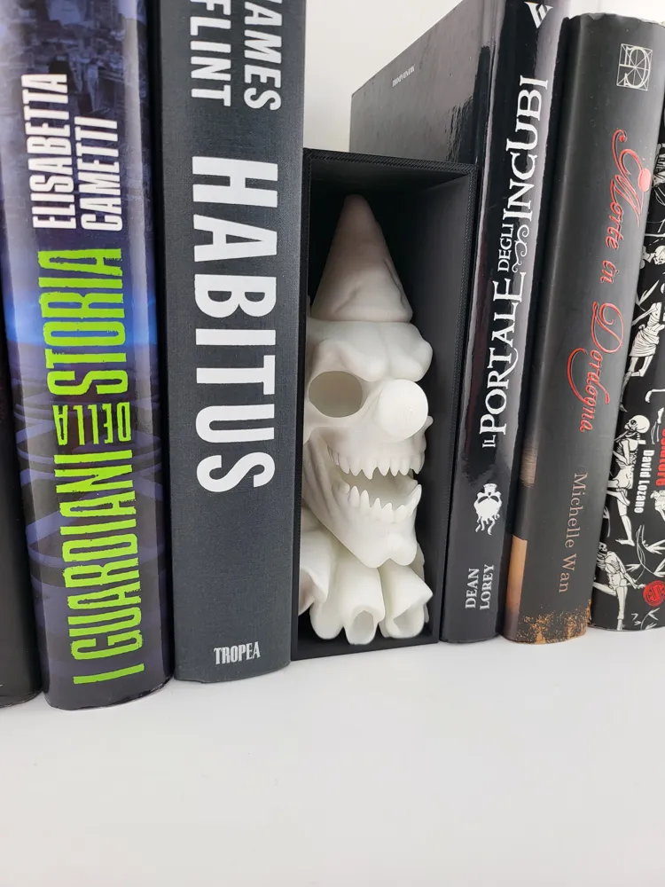 Evil Clown Skull Book Nook Creepy Horror Decor thumbnail 2