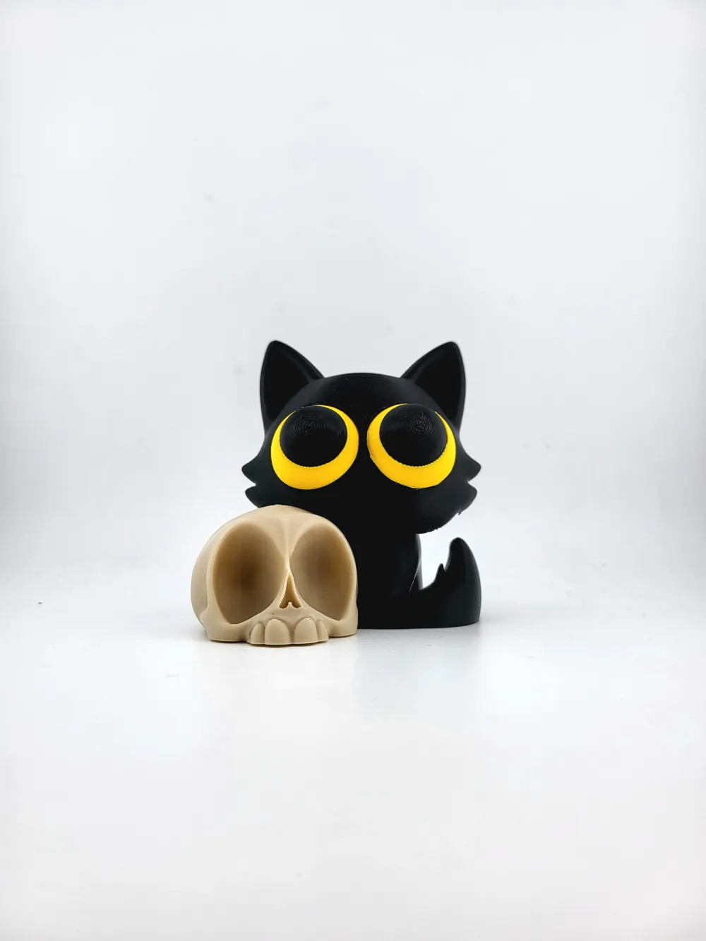 Kawaii Demon Cat with Skull desk decor sweet cute thumbnail 3