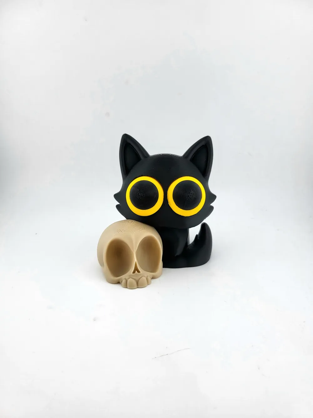 Kawaii Demon Cat with Skull desk decor sweet cute thumbnail 4