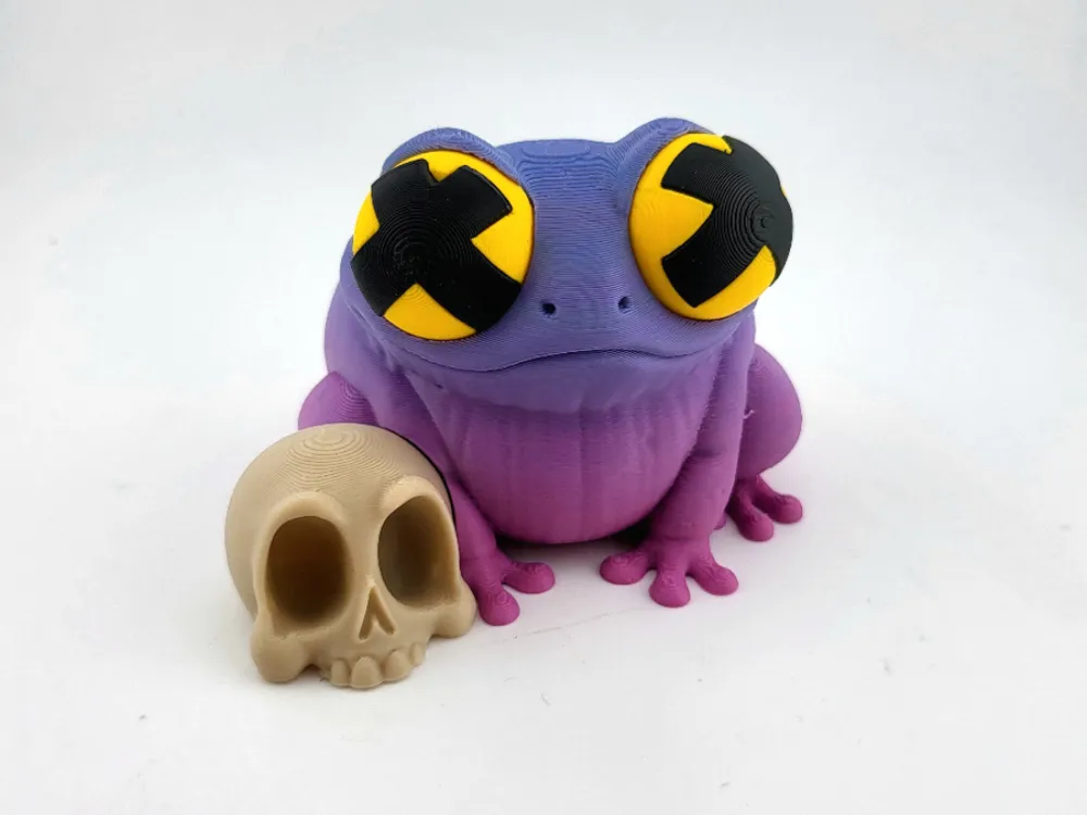 Kawaii Demon Frog Skull 3D Printable sweet cute