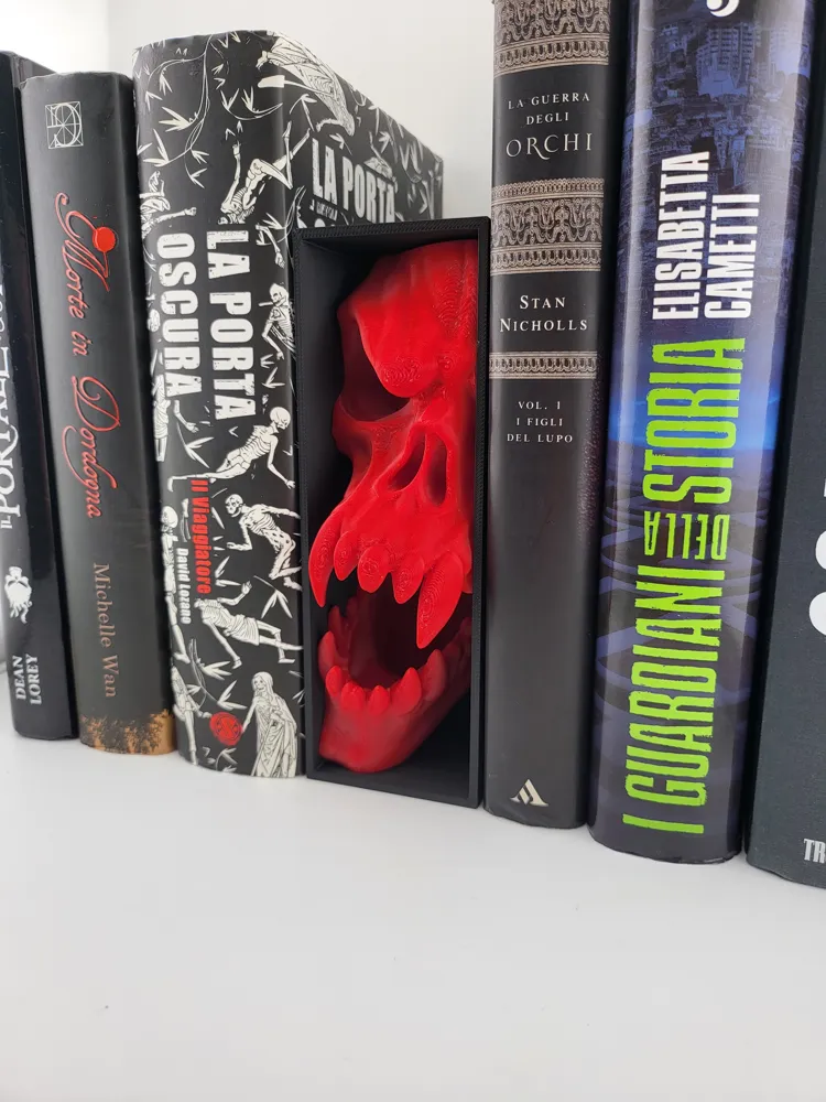 Skull Book Nook Horror booknook Screaming thumbnail 2