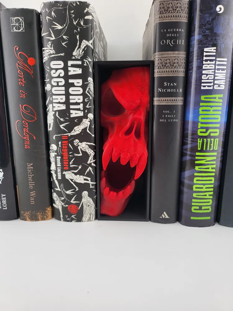 Skull Book Nook Horror booknook Screaming thumbnail 4