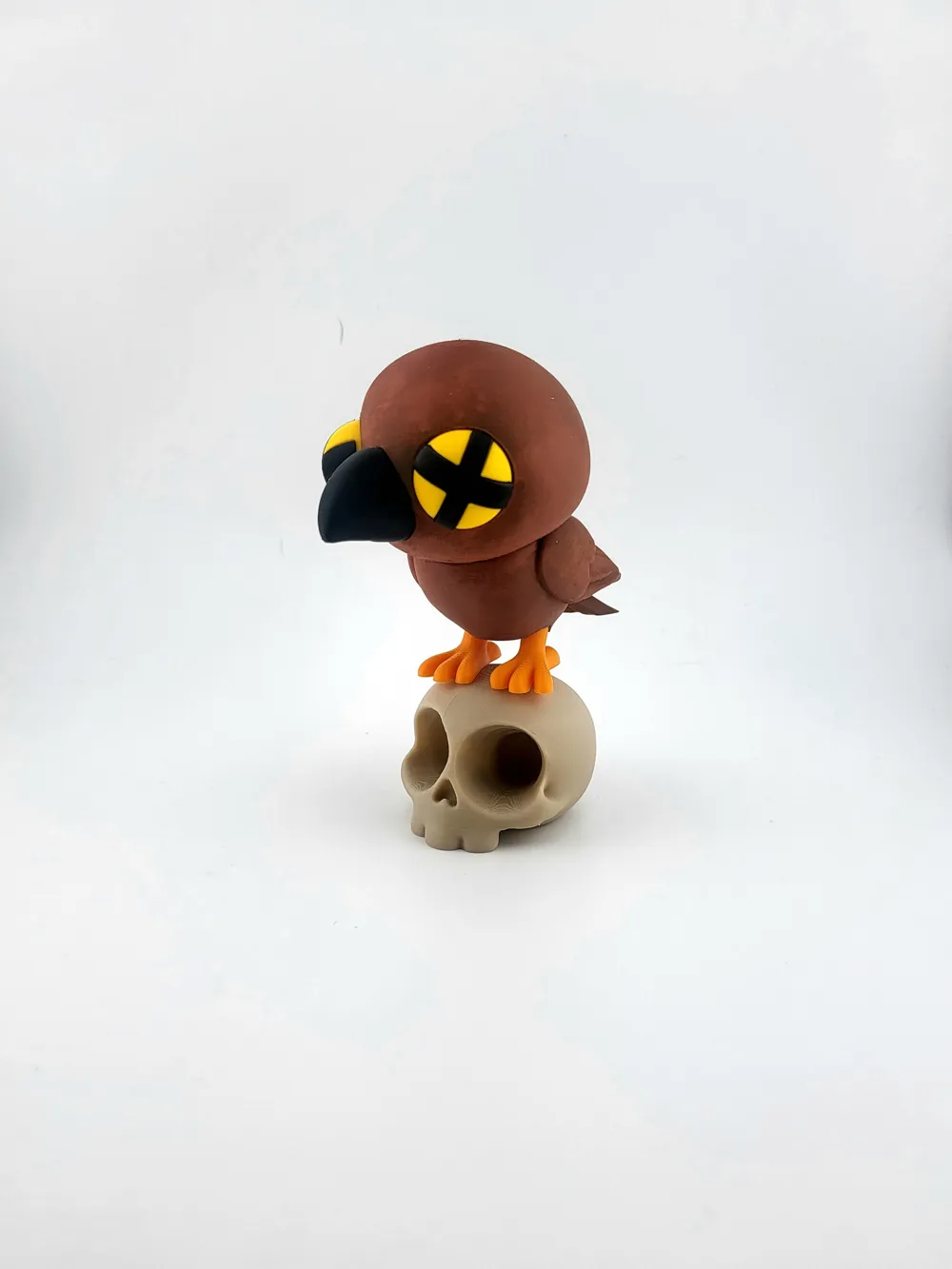 Kawaii Crow with Skull Base SWEET Cute 3D Print thumbnail 2