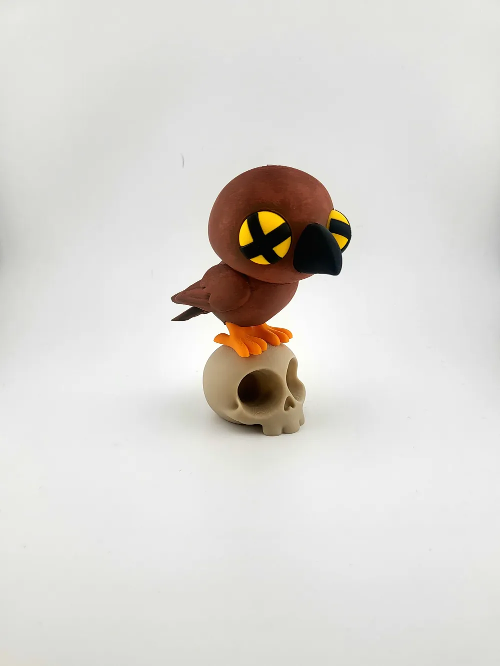 Kawaii Crow with Skull Base SWEET Cute 3D Print thumbnail 3