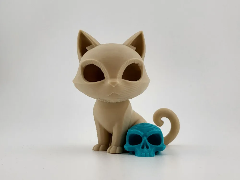 Mystic Cat & Skull – Cute and Mysterious