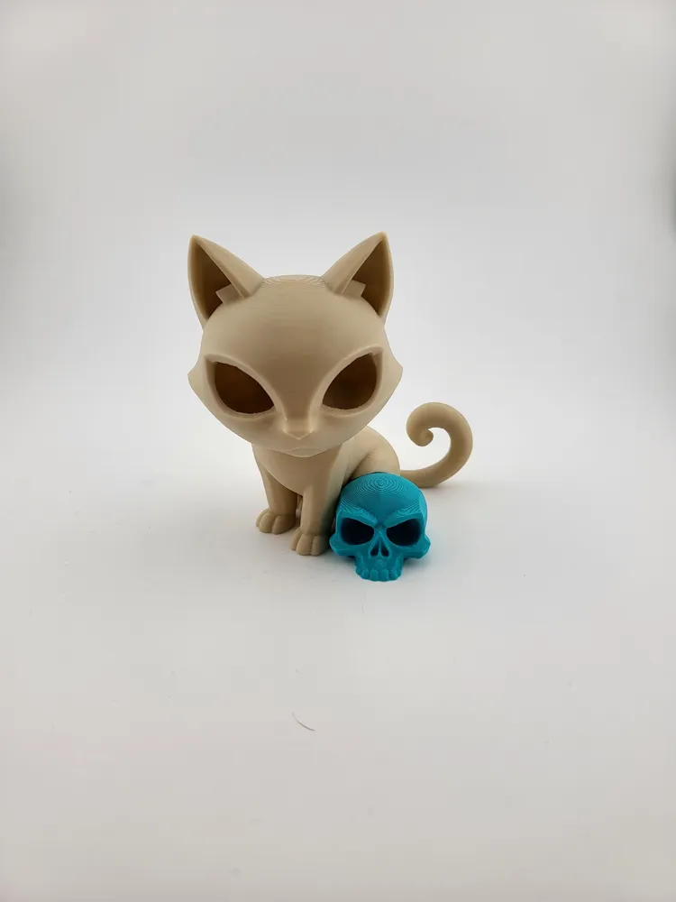 Mystic Cat & Skull – Cute and Mysterious thumbnail 3