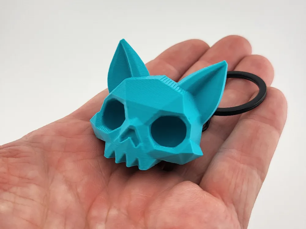 skull cat decor key game room