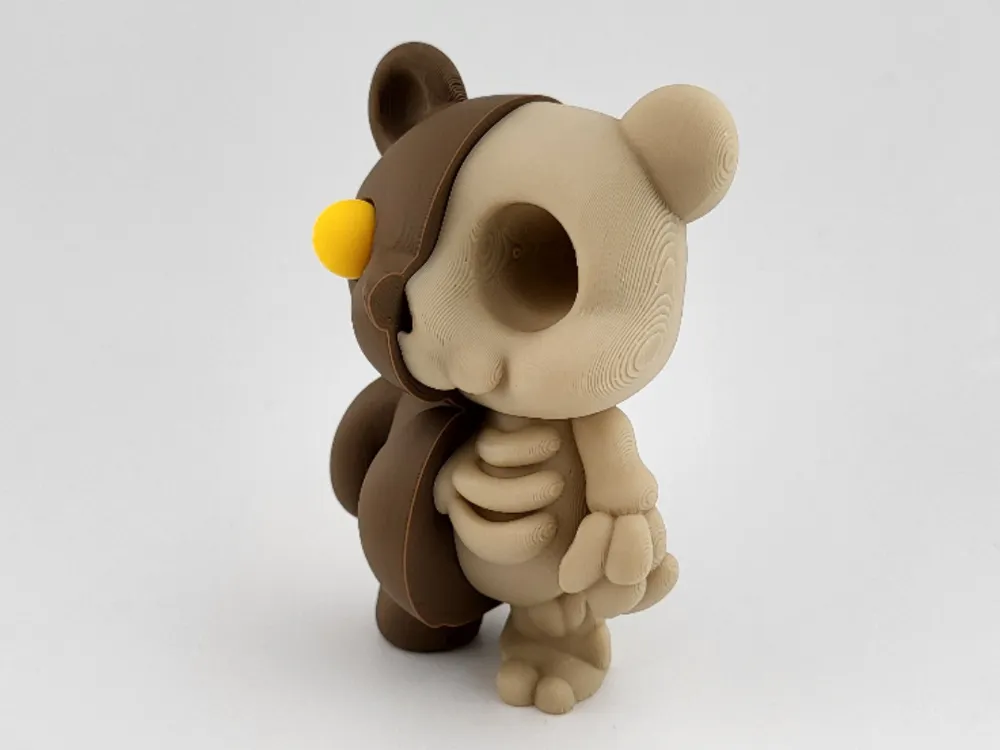 Half Bear Half Skeleton – Cute & Dark Split NO AMS