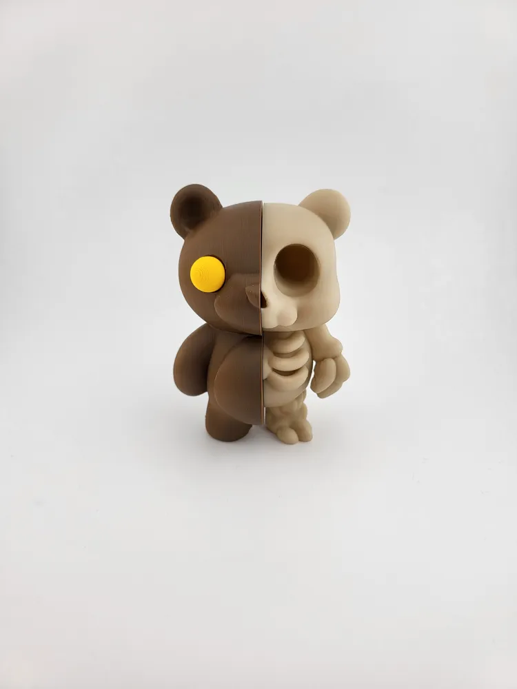 Half Bear Half Skeleton – Cute & Dark Split NO AMS thumbnail 2