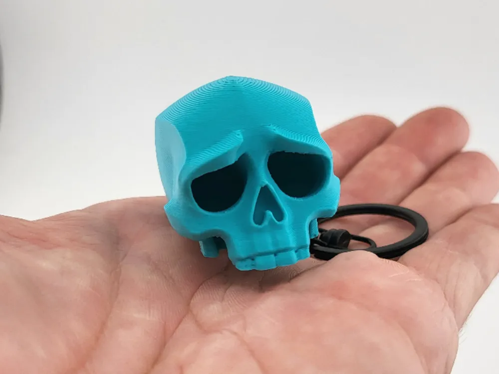 skull desk decor key figure