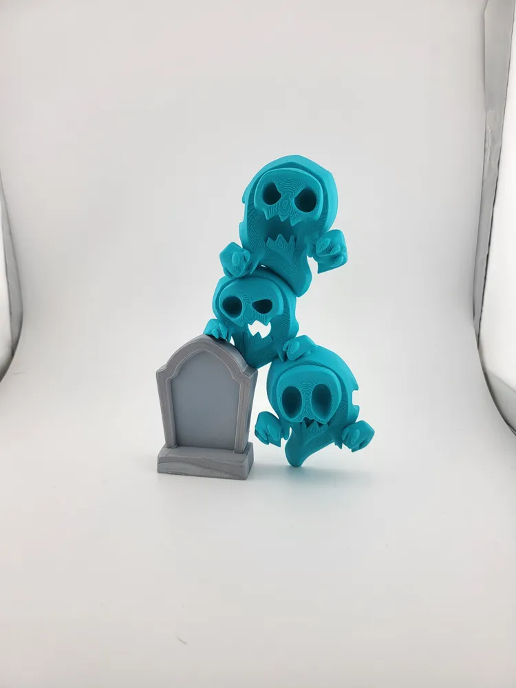 Stacked Ghosts & Grave Cute Haunted Display no ams thumbnail 3