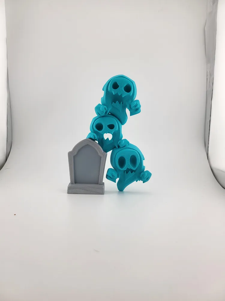 Stacked Ghosts & Grave Cute Haunted Display no ams thumbnail 4