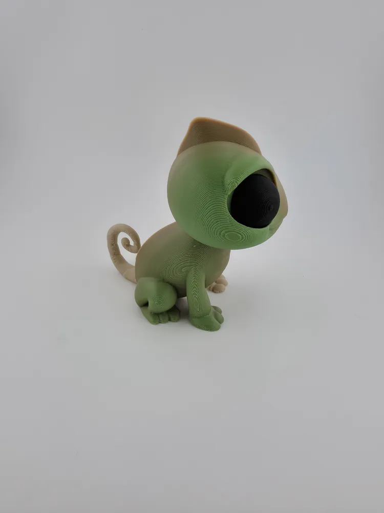 Half Chameleon Half Skeleton – Stylized Reptile thumbnail 2