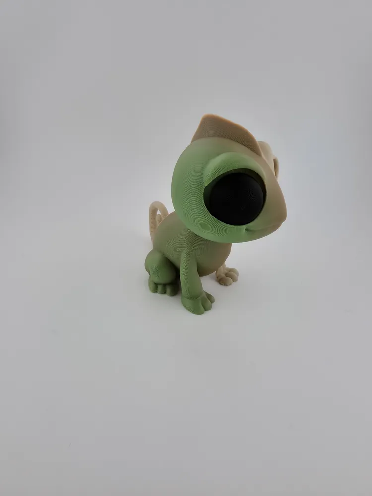 Half Chameleon Half Skeleton – Stylized Reptile thumbnail 4