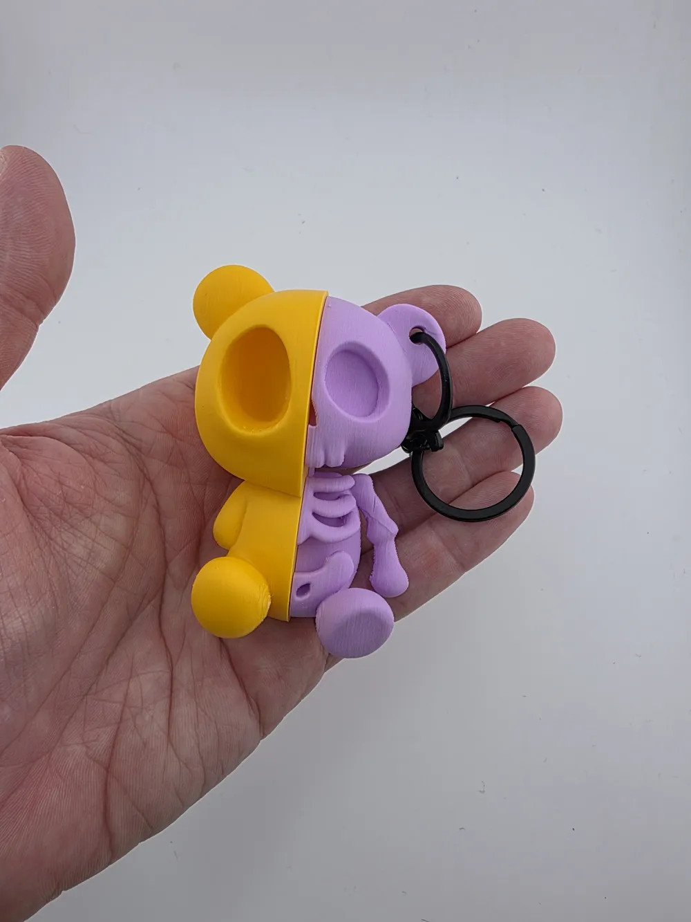 Half Skeleton Bear charm for bag or key thumbnail 2
