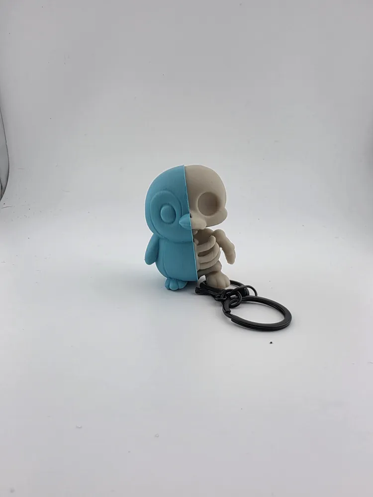Split Penguin Skeleton Key – Cute Half kawaii thumbnail 3