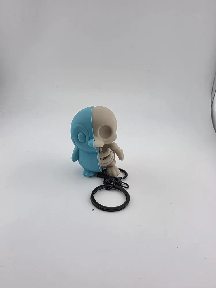 Split Penguin Skeleton Key – Cute Half kawaii thumbnail 4