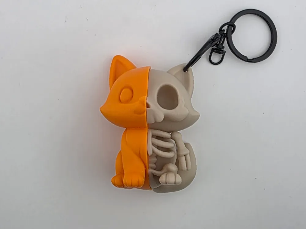 Fox Skeleton Cute Skeleton Animal Charm kawaii