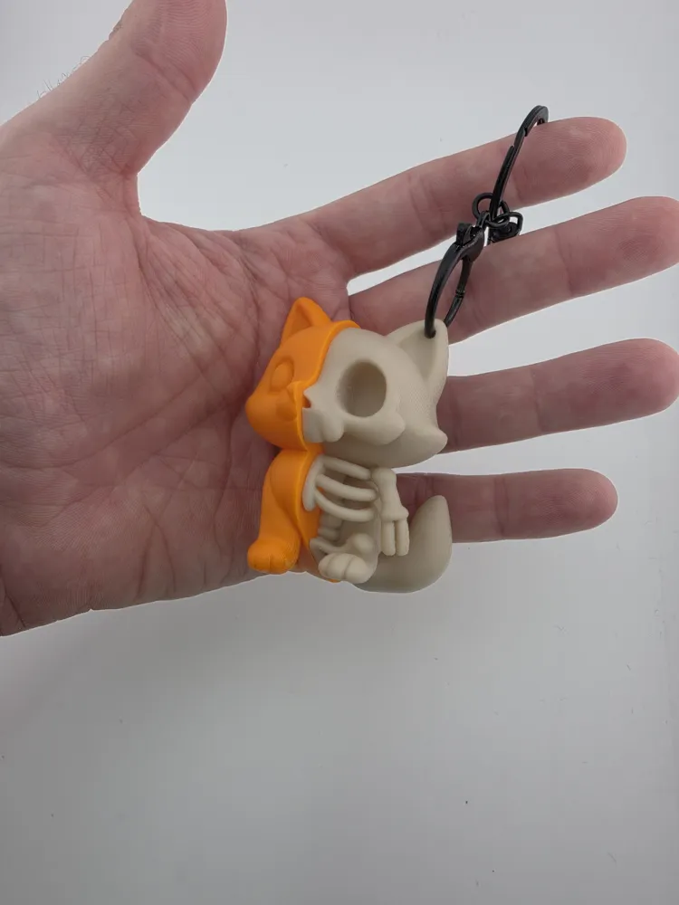 Fox Skeleton Cute Skeleton Animal Charm kawaii thumbnail 2