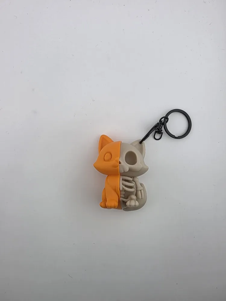 Fox Skeleton Cute Skeleton Animal Charm kawaii thumbnail 3