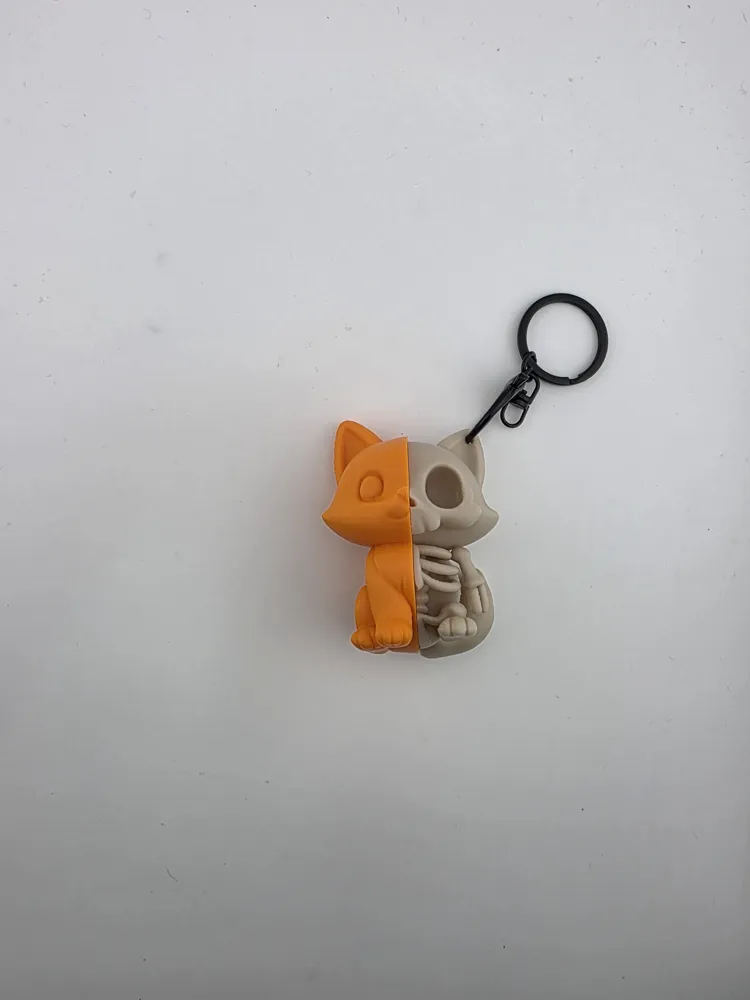 Fox Skeleton Cute Skeleton Animal Charm kawaii thumbnail 4