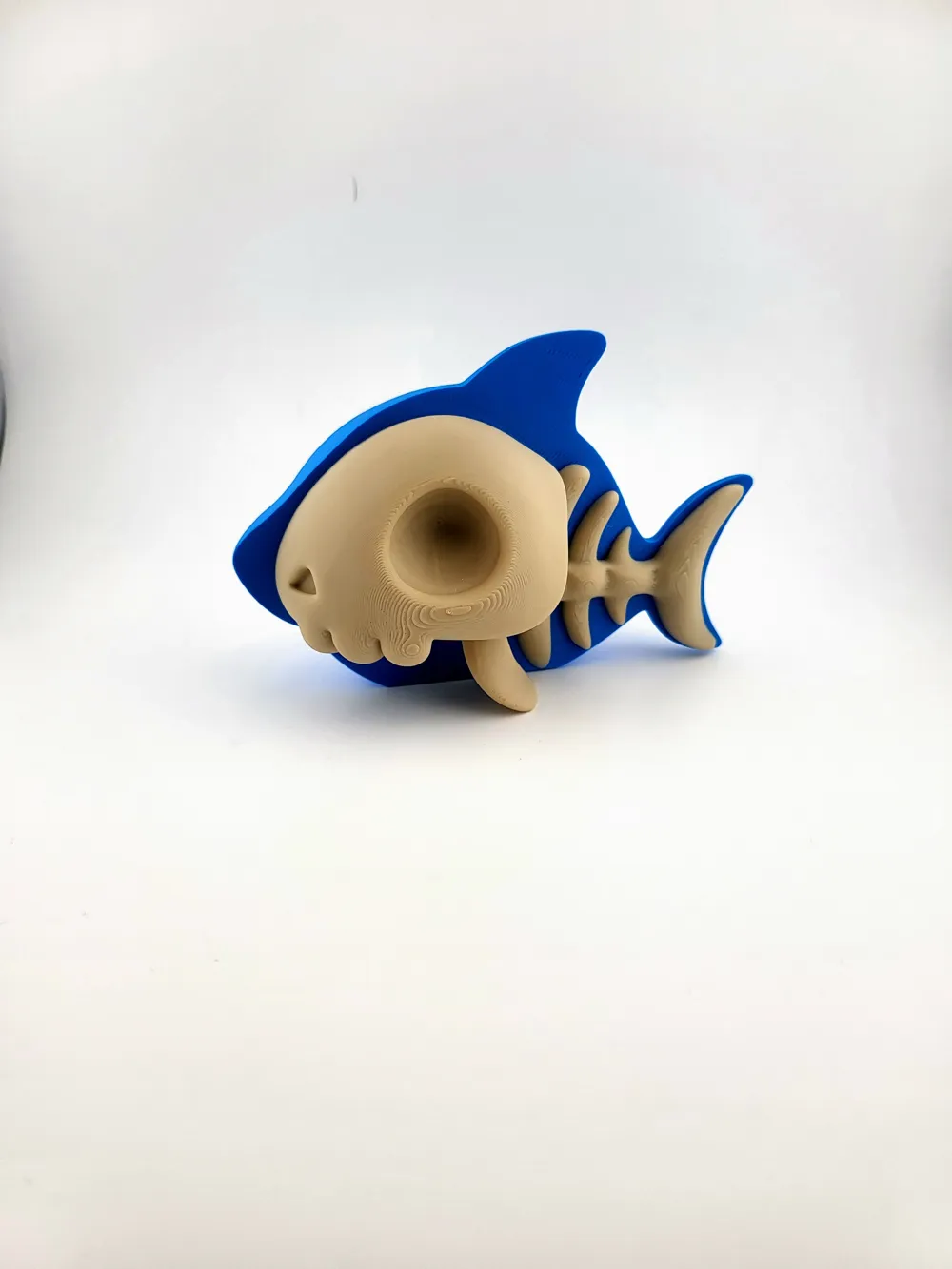 Kawaii Dead Shark Cute Print with Skeleton no ams thumbnail 2