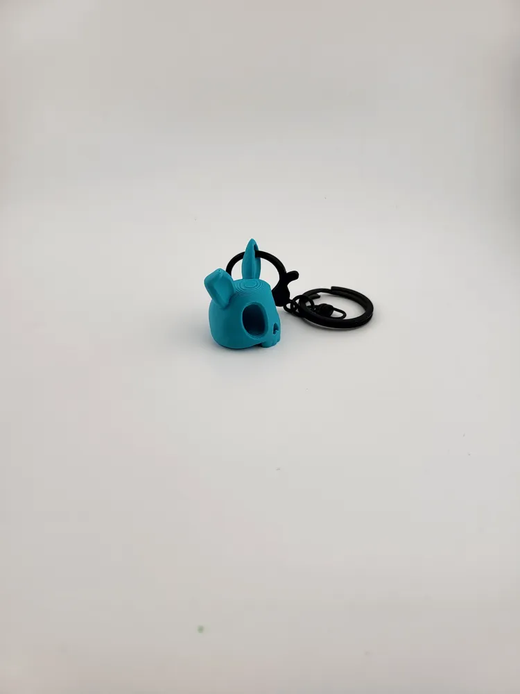 Bunny Skull Keychain skull kawaii charm thumbnail 3