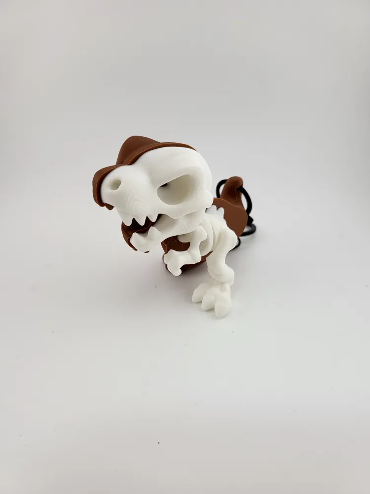 Kawaii T-Rex Skeleton Keychain Dinosaur Accessory thumbnail 4